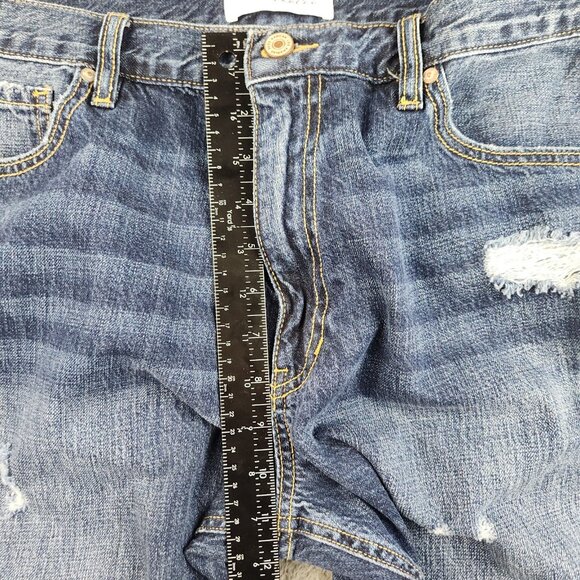 Kancan Jeans Women's Size 15/31 Distressed Ultra High Rise Straight Ankle Denim - Picture 6 of 10